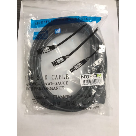 CABLE PARA IMPRESORA USB 2.0 1.5m