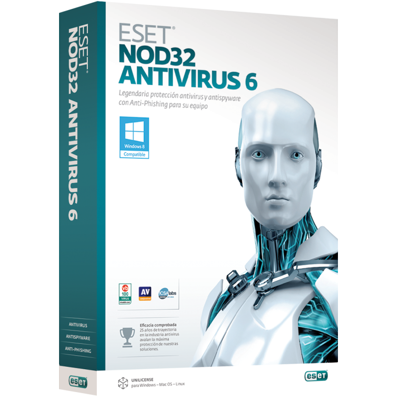 ANTIVIRUS ESET NOD32 6.0 HOME EDITION OEM/ COMPATIBLE CON  WINDOWS 8
