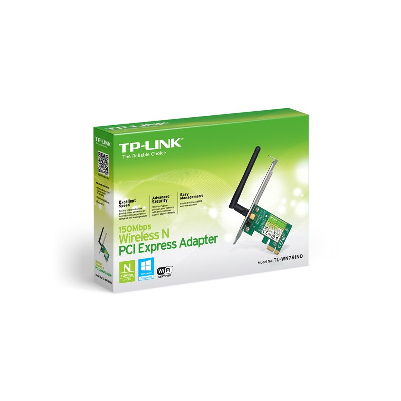 TARJETA WIRELESS TP-LINK WN781N PCI EXPRESS 150Mbps1ANTENA