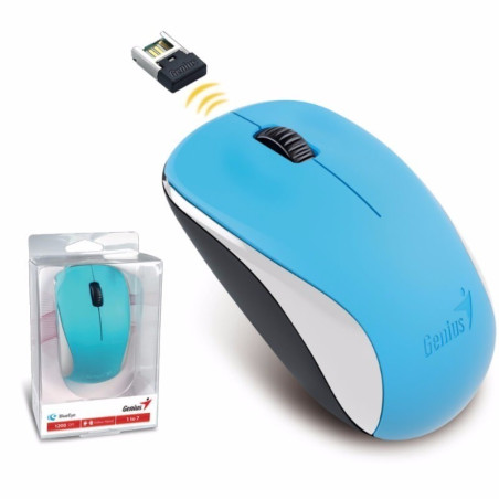 MOUSE GENIUS NX-7000 WIRELESS OCEAN BLUE 3 BUTTONS